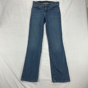 Wrangler Womens Q Baby No Gap Waist Bootcut Jeans Medium Wash Size 3/4x34